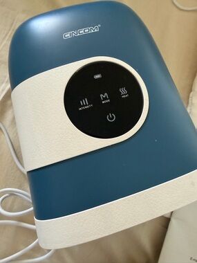 Blue Electronic Foot Massager with Heat & Intensity Controls